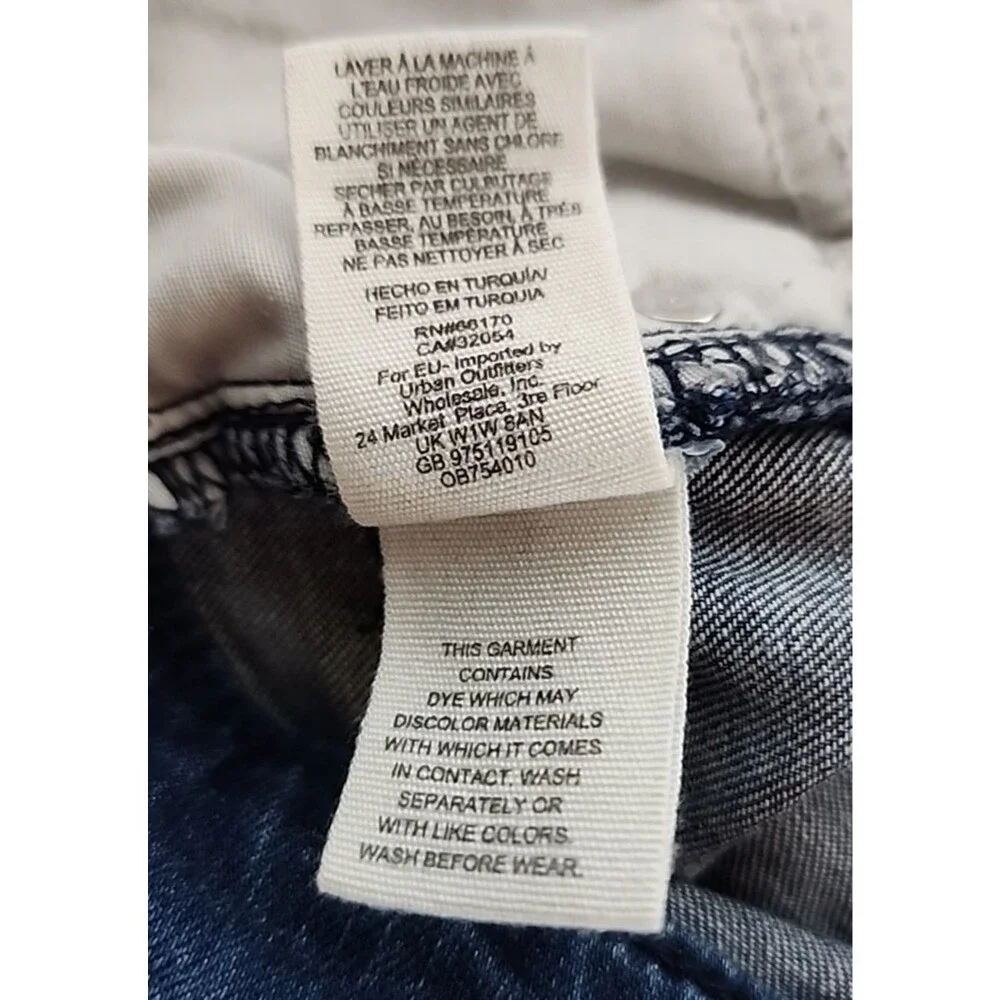 NWT Free People Womens Jeans Size 28 High Rise Busted Knee Skinny Jeans Blue 28